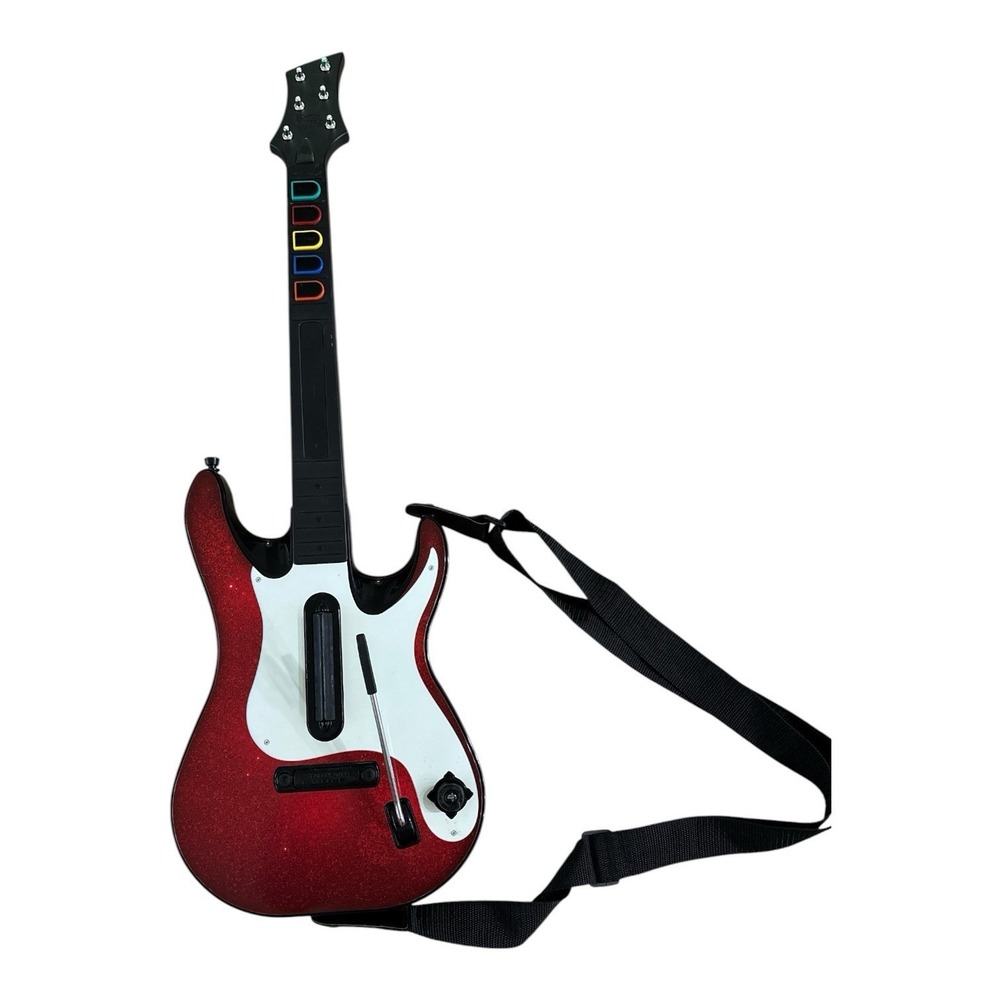 RedOctane PS2/PS3 Guitar Hero 5 Wireless Cherry Controller 95905.805- NOT TESTED